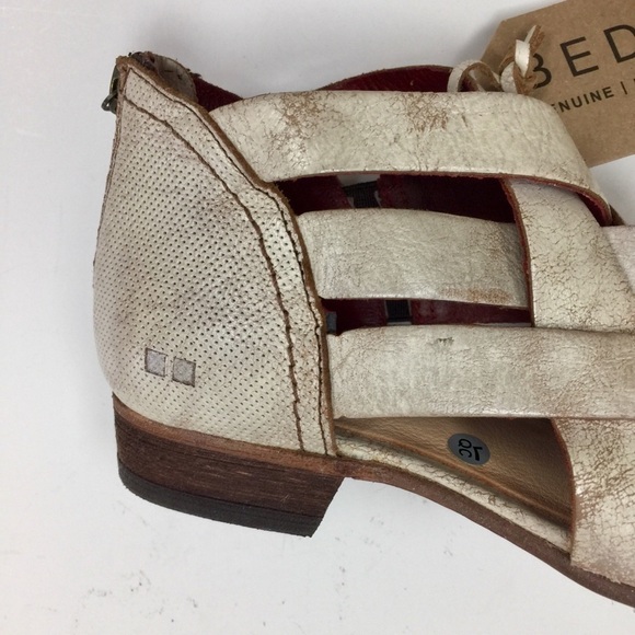 Bed Stu Brittany Sandals Braided Nectar Lux White Tan - Picture 17 of 17